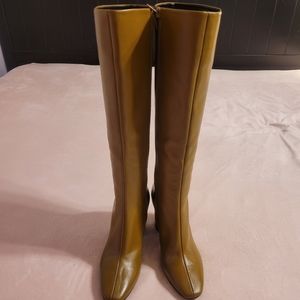 Zara Genuine Leather tall boots Sz9